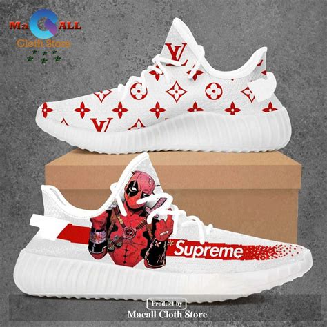 louis vuitton x supreme yeezys|Louis Vuitton deadpool Yeezys.